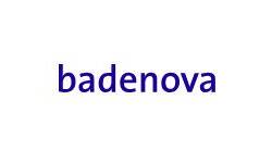 Der blaue Schriftzug "badenova" steht auf weißem Hintergrund.